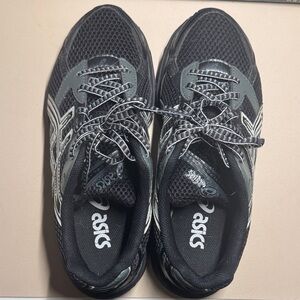 ASICS Black and Silver Athletic Sneakers